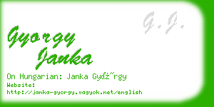gyorgy janka business card